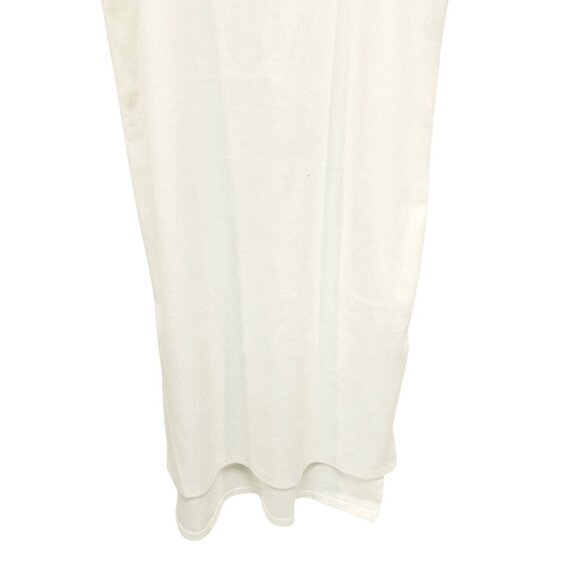 The Drop Womens White Sleeveless Ribbed Midi Dress Size XXL Cotton Blend - Picture 5 of 14